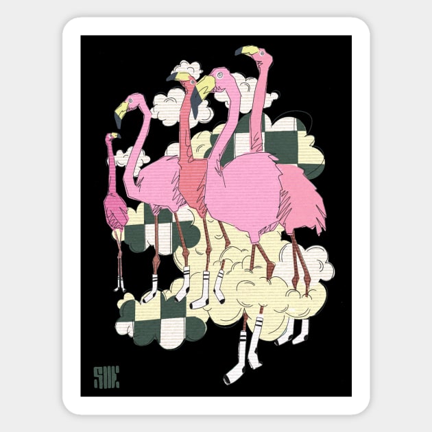 Flamingo Sticker by sheltonartco